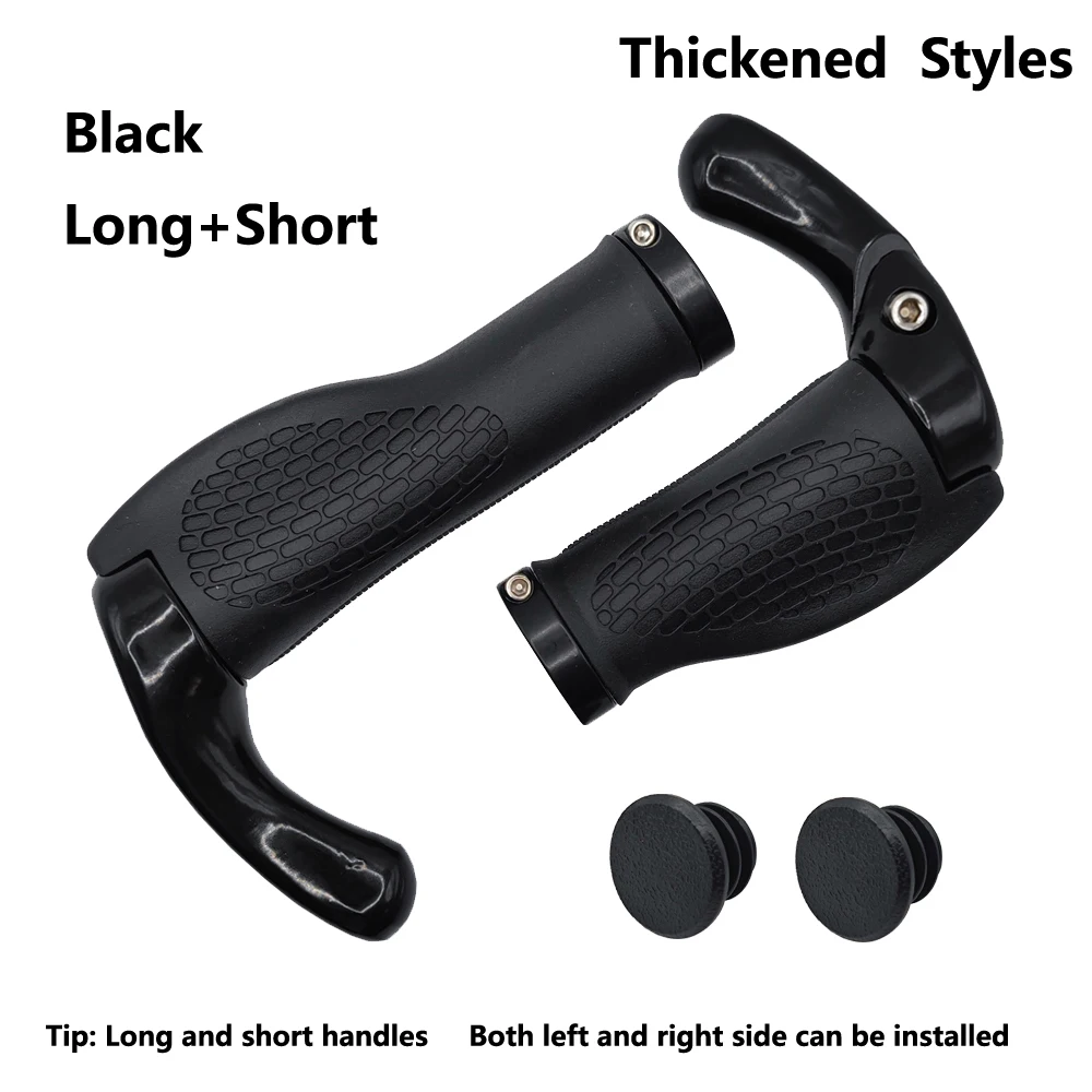 

1Pair Ergonomic Bicycle Grip Anti Slip Rubber MTB Bike Cuffs Shock-Absorbing Mountain Road Bike Handle Grip Covers Durable