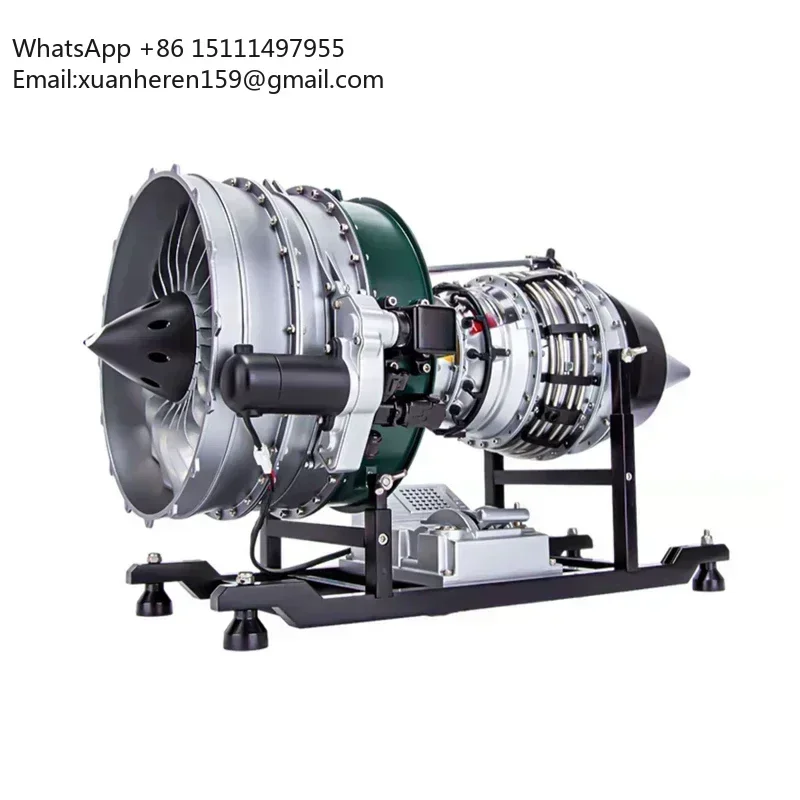 DIY Twin-spool Turbofan Engine Kits Assembly Kit 1/10 Electric Aircraft Engine Model Aviation Turbofan Engine Metal Movable Toy