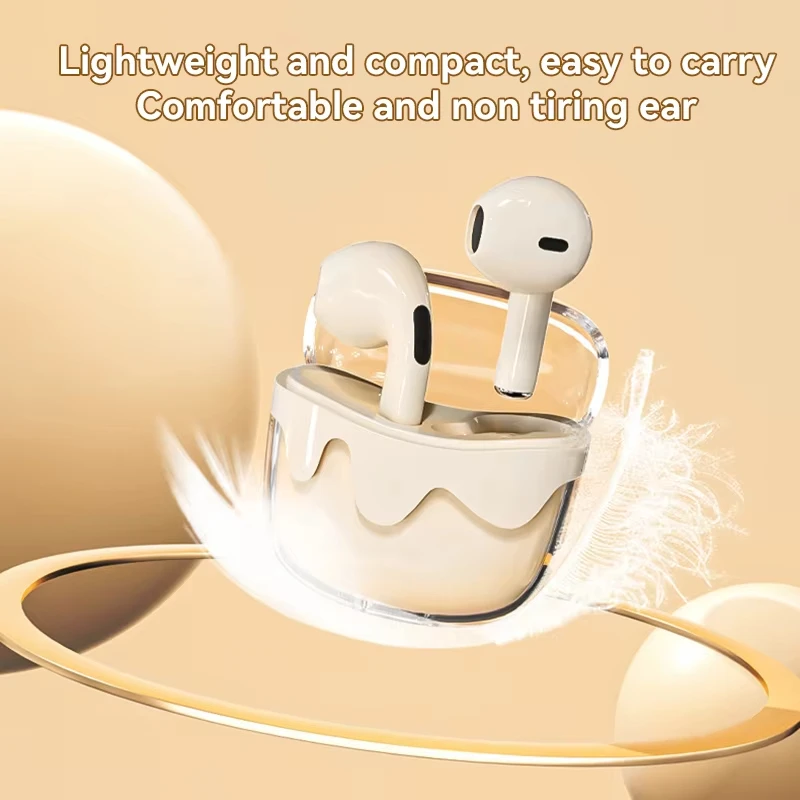 New Ice Cream Bluetooth Earphones  In-Ear Semi-Transparent Long Battery Life Convenient Small Cute HIFI Sound Quality
