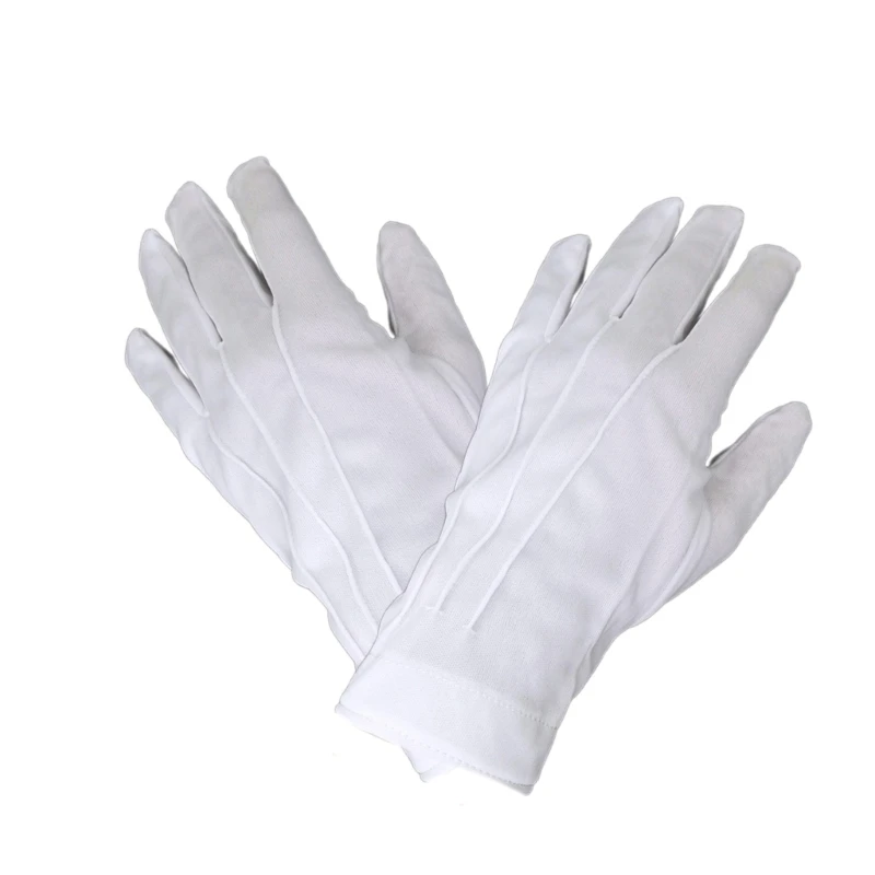 New White Adult Gloves for Funeral Formal Tuxedo Parades Costume Gloves Halloween