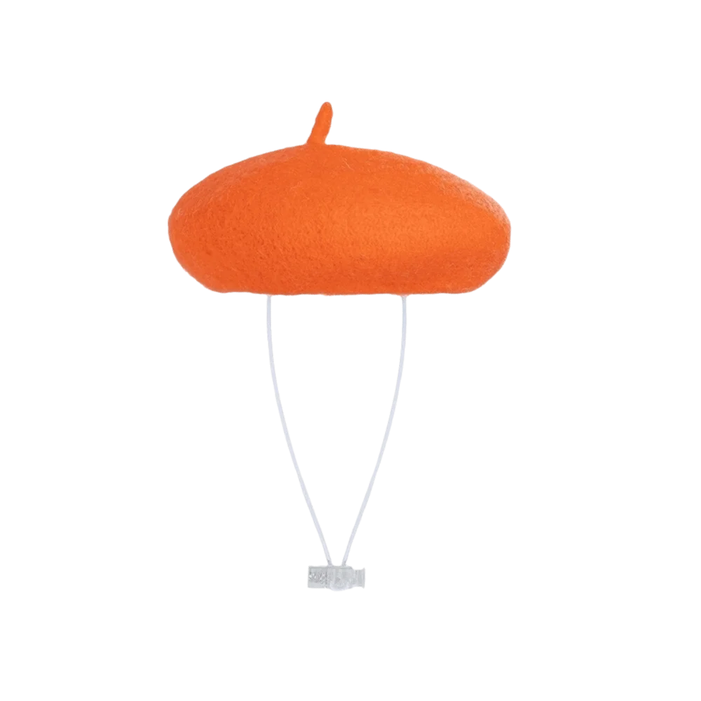 

Fashion Adjustable Cat Beret Hat Adorable Cute Comfortable Cat Sunscreen Hat Wool Breathable Pet Headwear Travel