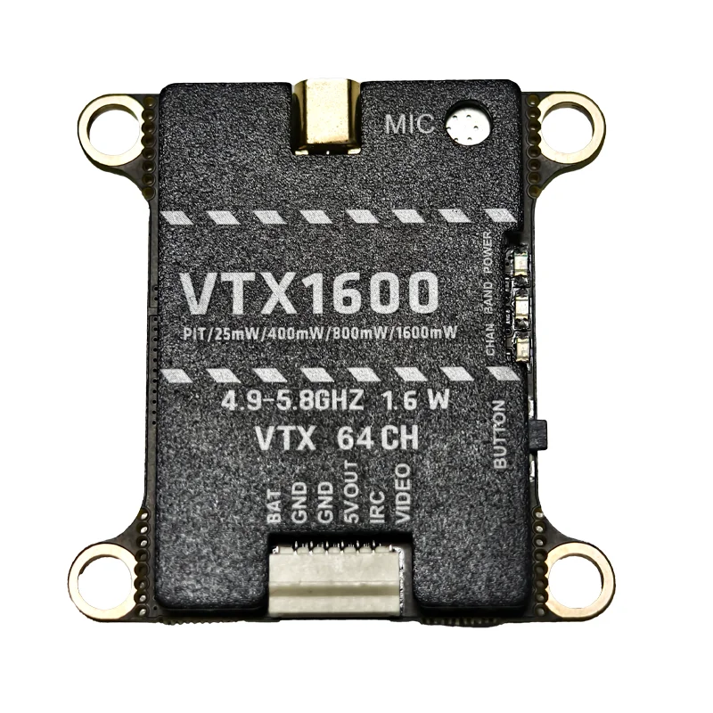 VTX1600 1.6W/2.5W 4.9-5.8G1600mW 64GCH Travel Machine Compatible with Hubsan/Autel/Yuneec