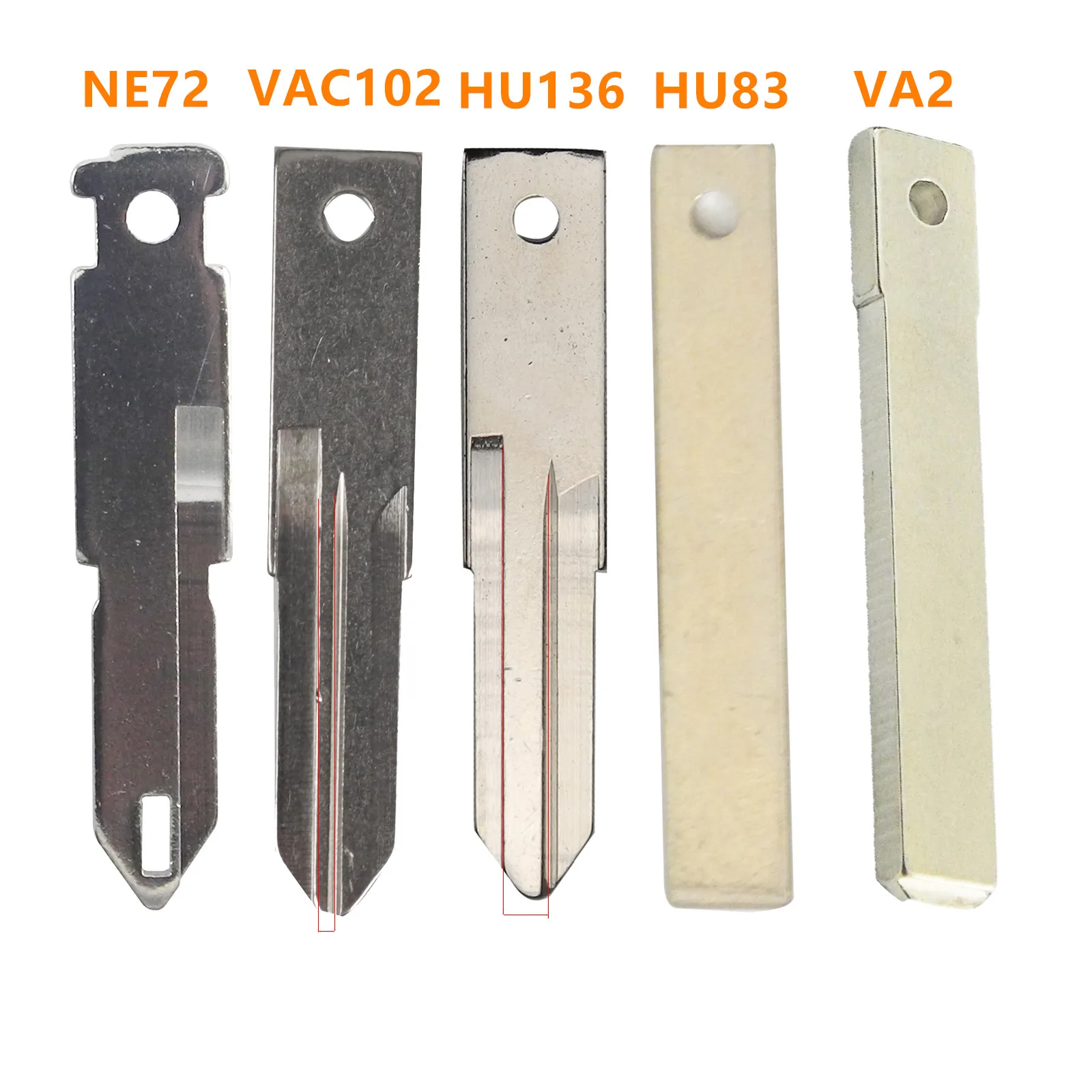 10 szt. Kluczyk samochodowy oryginalne ostrze VAC102 HU136 VA2 VA6 HU83 NE72 NE73 niecięty klucz dla Renault Peugeot Citroen pilot zdalnego