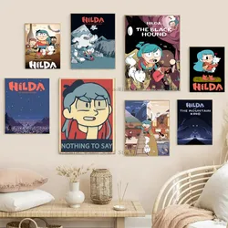 1PC H-Hilda Cartoon Girl Poster Paper Print Home Living Room Bedroom Entrance Bar Restaurant Cafe Art Painting Decoration