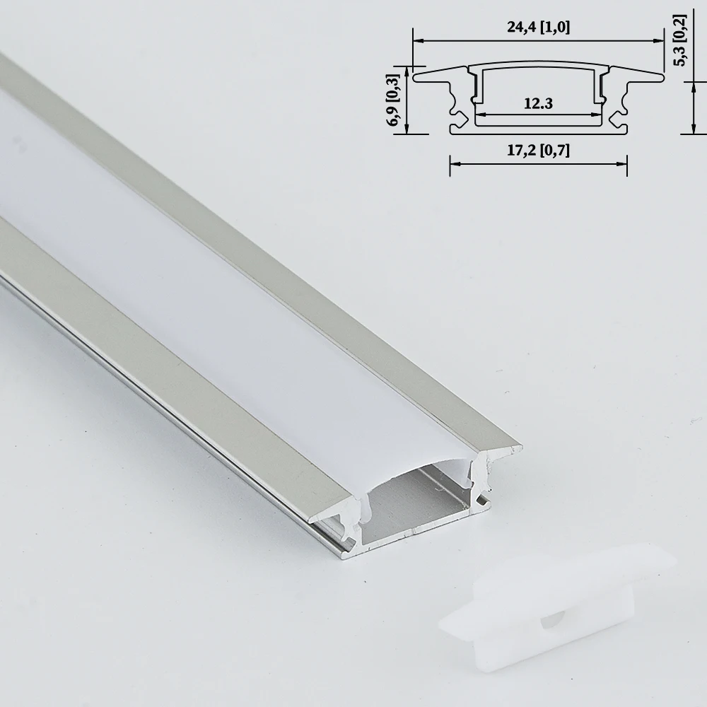 17*7mm(5 szt.) 0.5m wysokiej jakości szafka i specyficzna kuchnia LED światło koryta LED profile aluminiowe grube aluminium