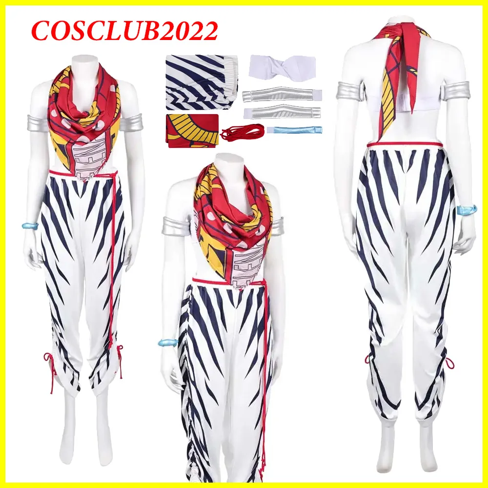 

Elena Cosplay Top Pants Scarf Costume Game SF 6 Roleplay Clothing For Women Girls Outfits Halloween Carnival Party Disguise Suit