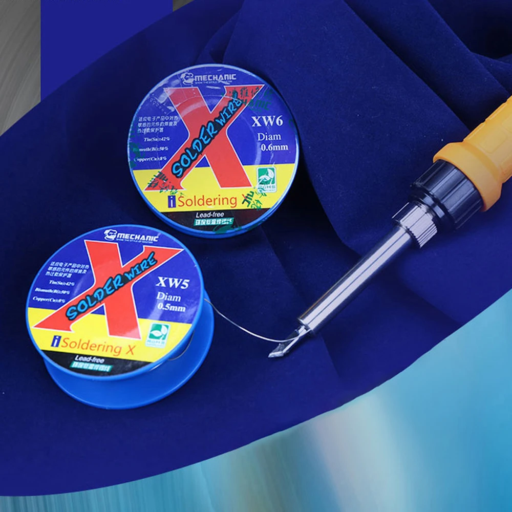 Fio de solda sem chumbo mecânico de baixa temperatura 138 xw5 xw6 40g 0.5 0.6mm para ip x xs 11 pro max reparação solda solda estanho