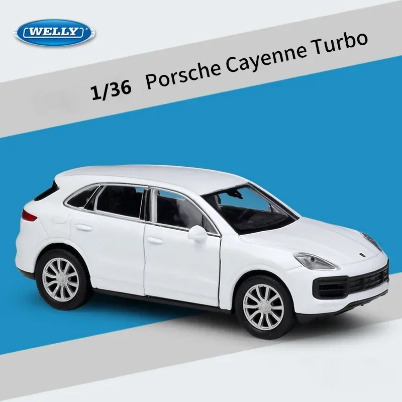 WELLYダイキャスト1:36カーハイシミュレーターポルシェカイエンツーバープルバックSUVモデルカー金属合金おもちゃ車子供向けギフトコレクション
