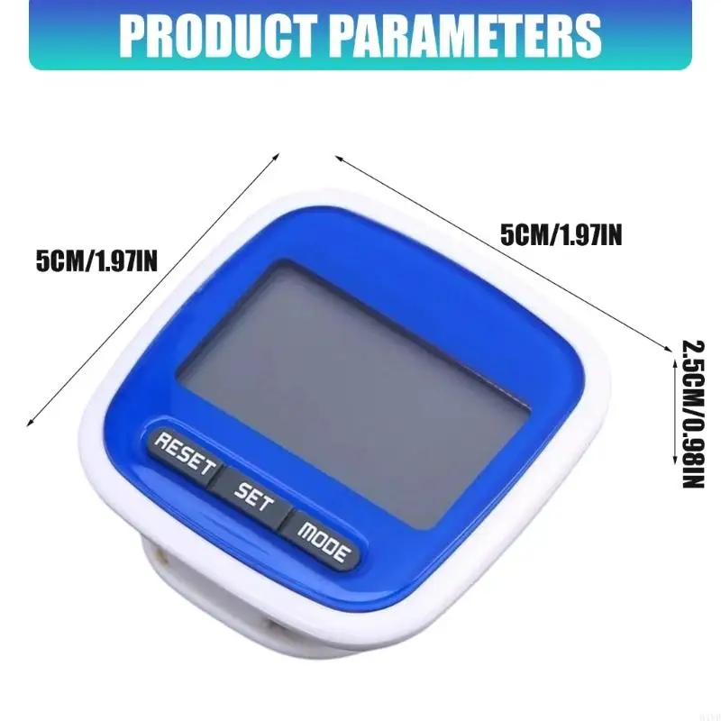 Front Screen Digital Pedometer for Walking Running Daily Activity with Distance and Calorie Readout and Movement View M4YD