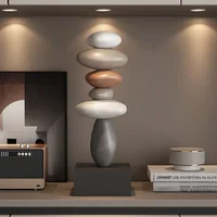 Feng Shui Stone Resin Sculpture, Modern Art Stone Carving Model, Desktop Decoration, Home Garden Decoration Crafts, Gifts 5
