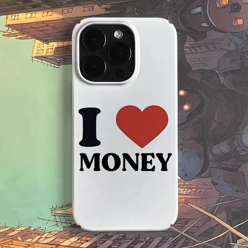 

Ins Korean I Like Money Letters Case for IPHONE 17 16ProMax 15 14 13 12 11 PRO Plus Acrylic TPU Two in One Magnetic Phone Cases
