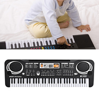 Electric Piano Keyboard Electric Piano 61‑Key Electric Digital Key Board Piano Musical Instruments Kids  with Microphone