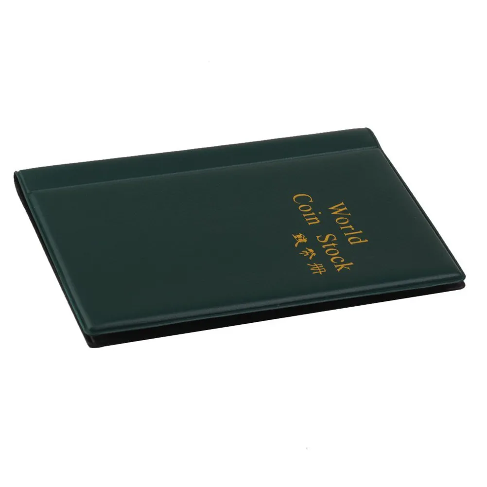 120 Pocket Coin Collectors Album Jasper Color PU Cover Portable Small Storage Book for Coins Caps Tokens Medallions Badges