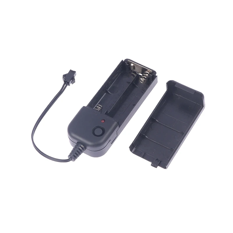 DC 3V AA Battery Holder Box For 1-10m Neon El Wire Electroluminescent String Light Battery Box Controller Driver