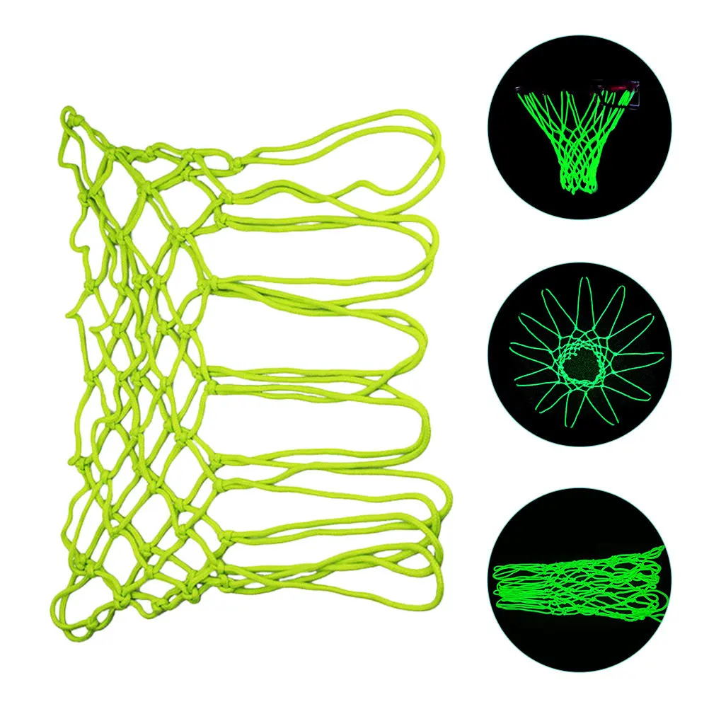 

Luminous Basketball Net High-Density Nylon Waterproof Outdoor Mesh For Standard Frames Basketball Net Replacement