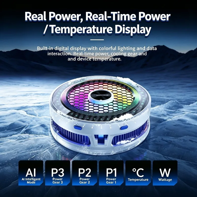 K8 NEW Mobile Phone PUBG Game Cooler 4 Levels 9V/3A Strong Power Magnetic & Back-clip 2 in 1 Semiconductor Cooling Fan Radiator