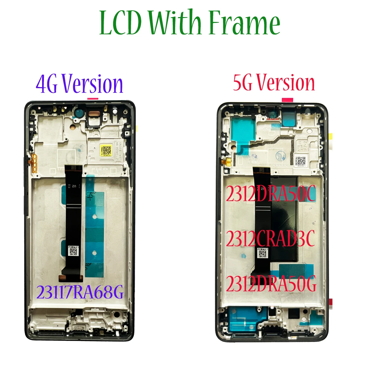 Amoled Display Touch Screen Digitizer Assembly For Redmi Note 13 Pro 4G 5G 2312DRA50C 2312CRAD3C