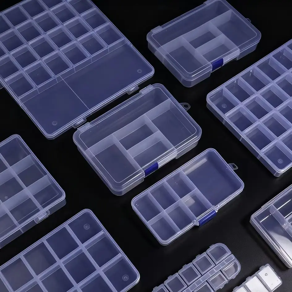 

Multiple Styles Multi Grids Plastic Box Compartment Storage Box Organizer Box for Beads Art DIY Crafts Jewelry Supplies Storage