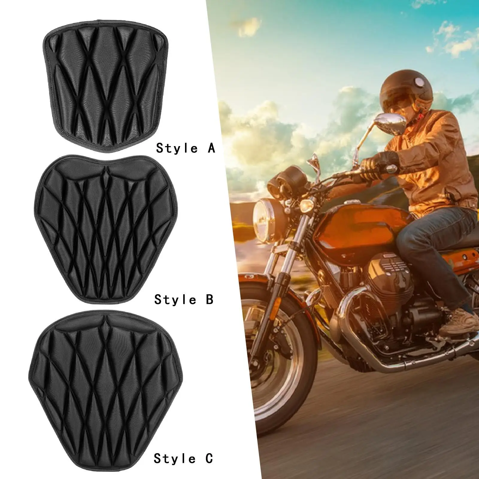 

Подушка сиденья мотоцикла, дышащая амортизирующая подушка сиденья, защита ягодиц