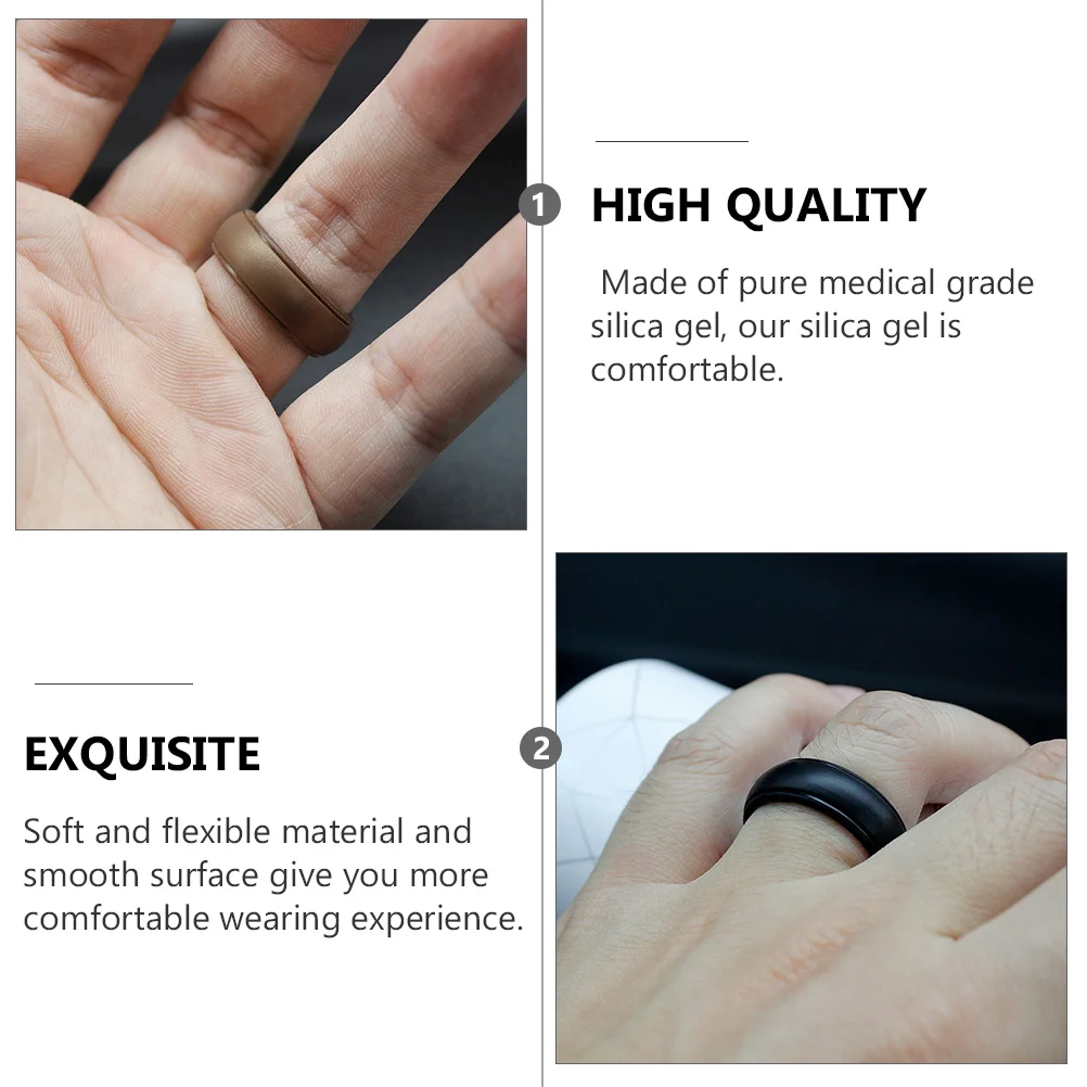 

8pcs Silicone Silicone Bands Colorful Flexible Waterproof For Outdoor Sports Swimming Workout Bike Riding Jewelry