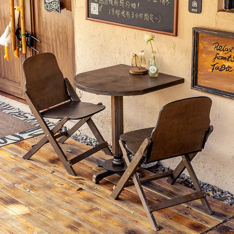 

HT simple solid wood oval long table - coffee shop, bubble tea shop, b&b, multi-purpose round/square tea table, chair