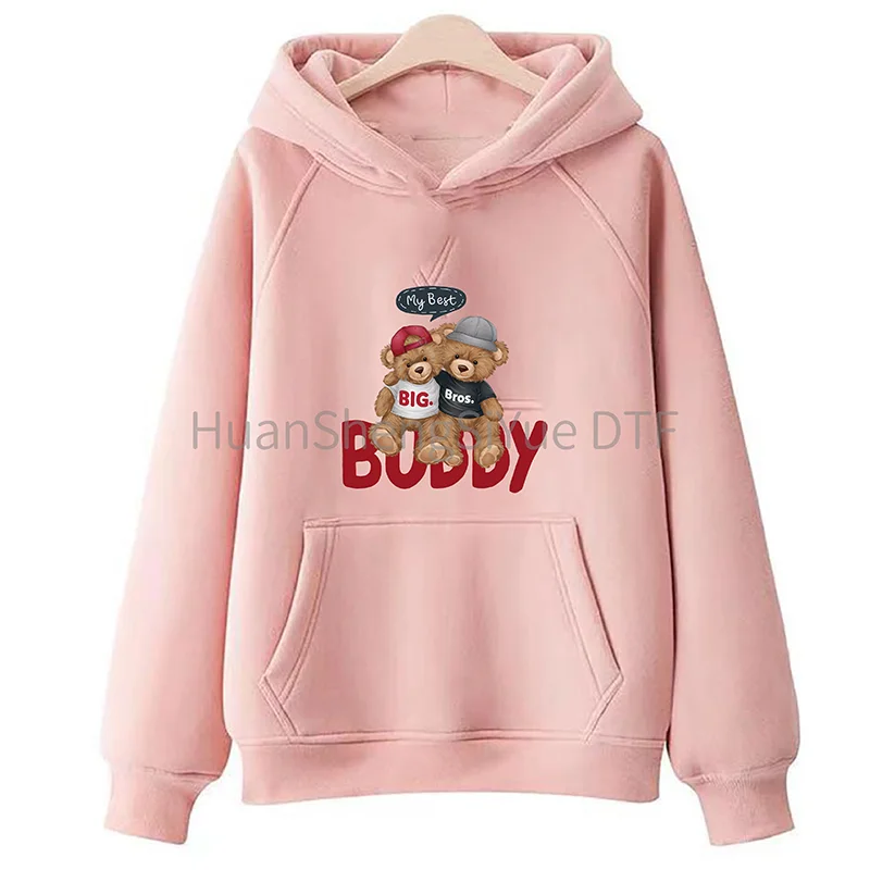 Cool Bear Too Teddy Bear Ironing Sticker Clothes DTF Fashion T-shirt Hoodie DIY Jacket Patch Hot Paste Paper Waterproof