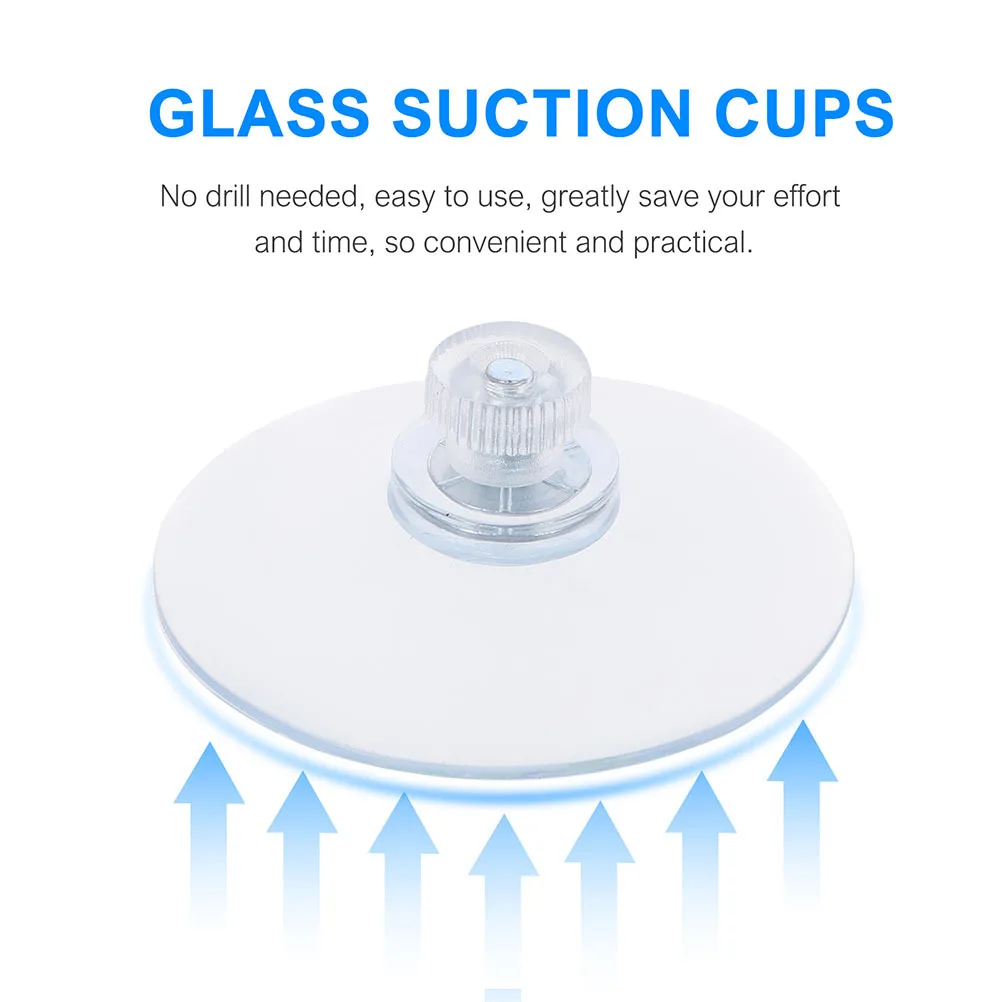 

10Pcs Transparent Suction Cups Non Slip Strong Adhesion Hooks for Glass Windows Shower Bathroom Small Clear Suction Hangers