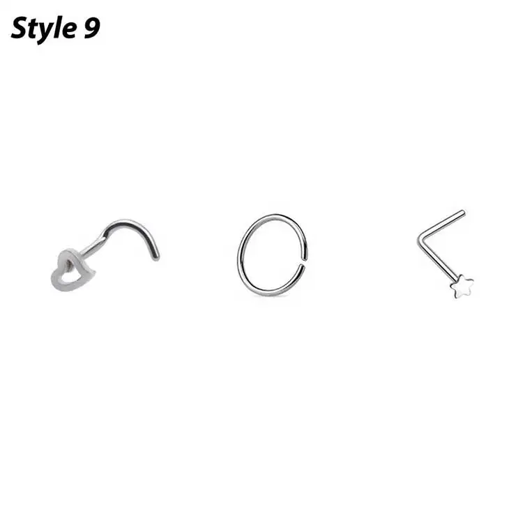 Nasenpiercer-Werkzeug, Körperschmuck, steriles Einweg-Nasenpiercing-Pistolen-Piercing-Set mit CZ-Nieten, Nasenring-Ohrstecker aus chirurgischem Stahl, 20 g – Detail 10