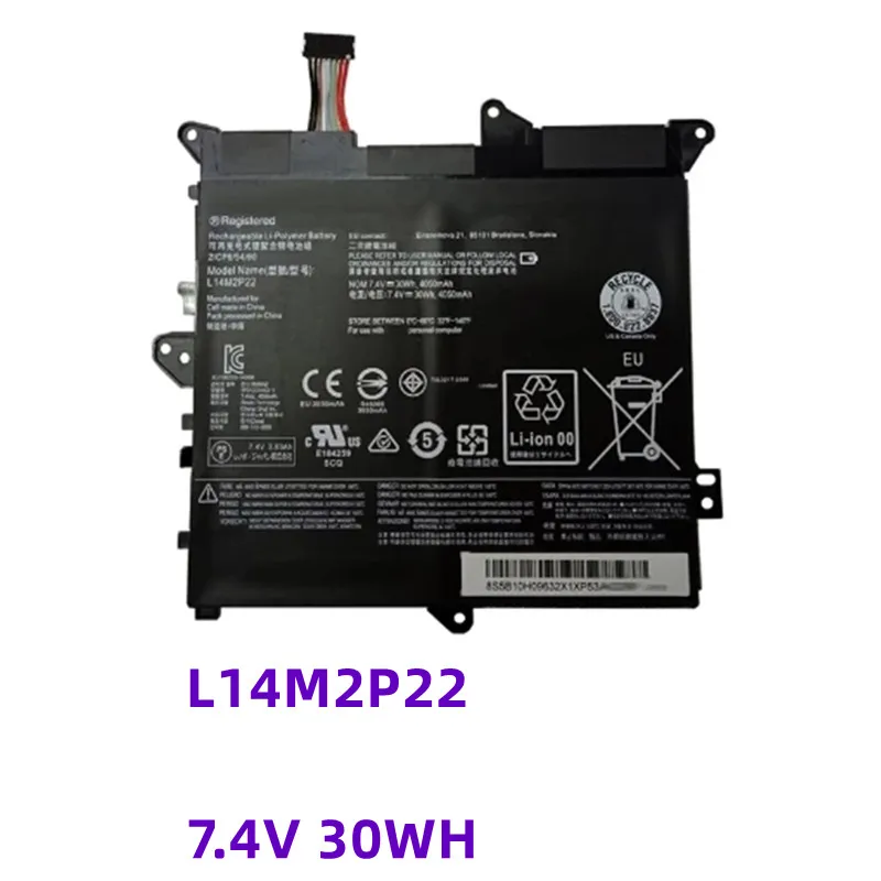 L14M2P22 7.4V 30Wh Laptop Battery for Lenovo Flex 3-1120 3-1130 11-NTW Yoga 300-11IBR 300-11IBY L14S2P21 4050mAh