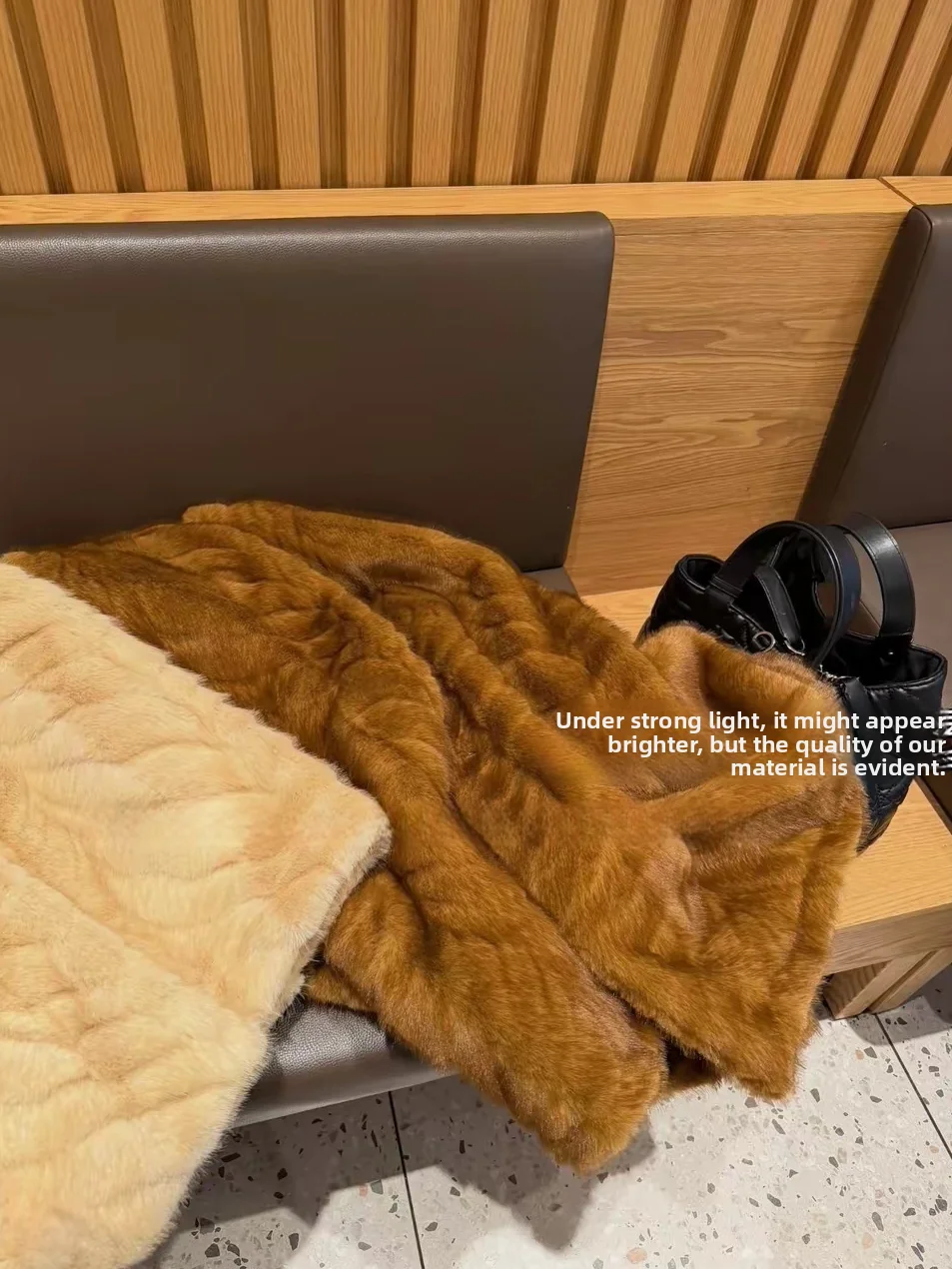 Eco-friendly ouro le casaco de pele de vison solto casual sle calor acolchoado padrão alegre efeito de emagrecimento inverno outerwear