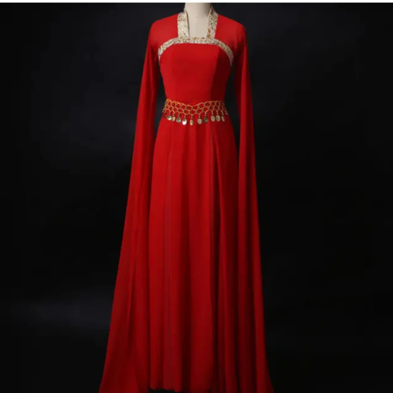 Chinese classical dance costumes women\'s elegant and elegant elegant Hanfu wide-sleeved stream fairy skirt performance clothing