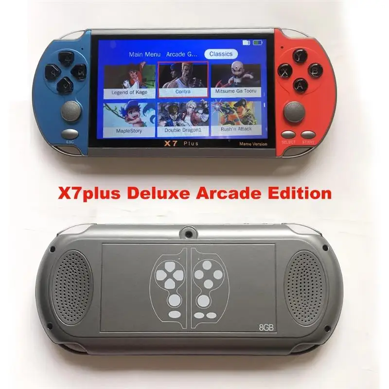 

2023 NEW 5.1 inch X7 Plus video game console 8GB dual joystick handheld game console children portable retro game console