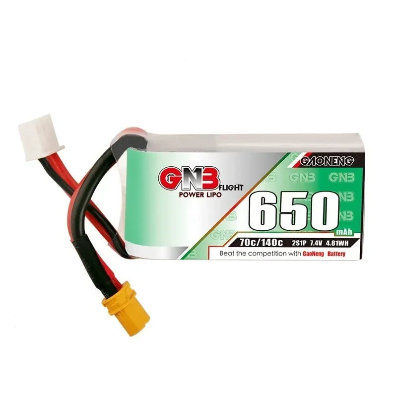 Gaoneng-レーシングドローン用のgnbリポバッテリー,4軸rcパーツ,XT30U-Fプラグ,650mah,7.4v,2s,70c,140c,XT30U-F