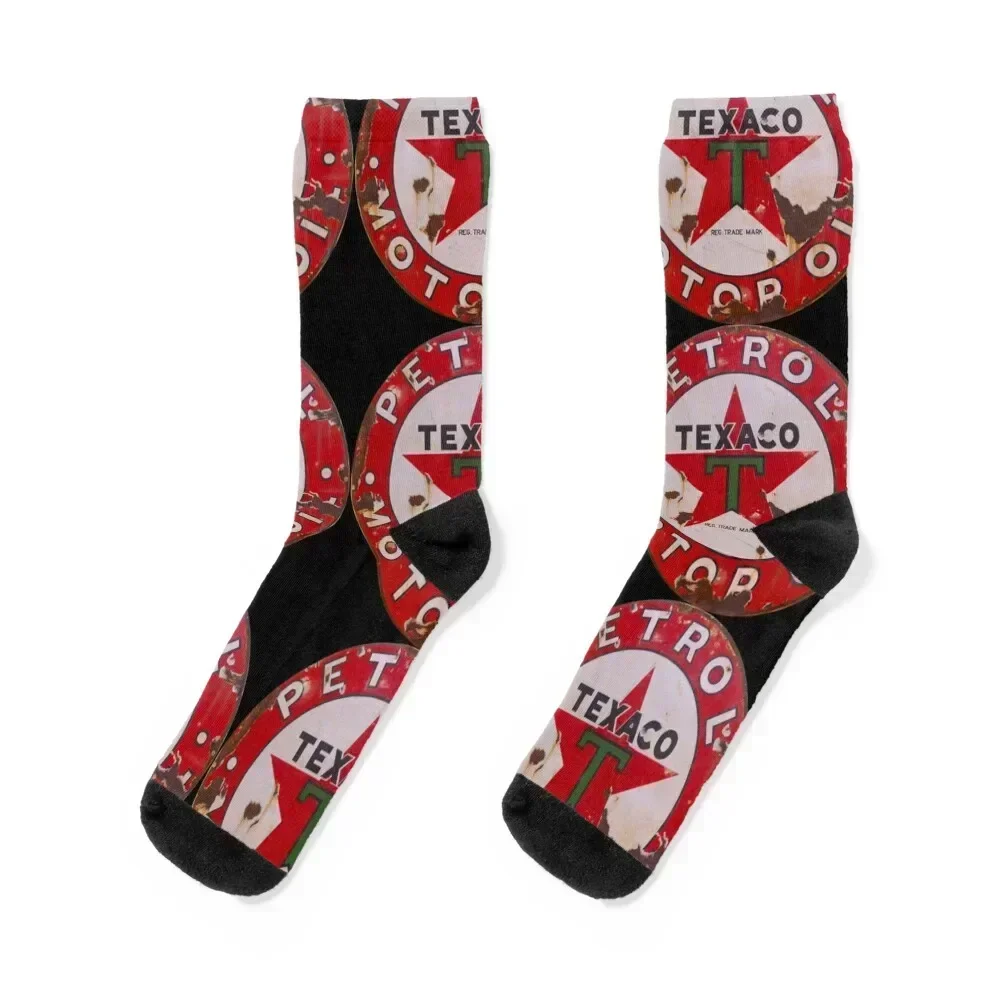 

Texaco Motor Oil Badge / Sign Socks Novelties men cotton high quality gift funny gift Men Socks Women's