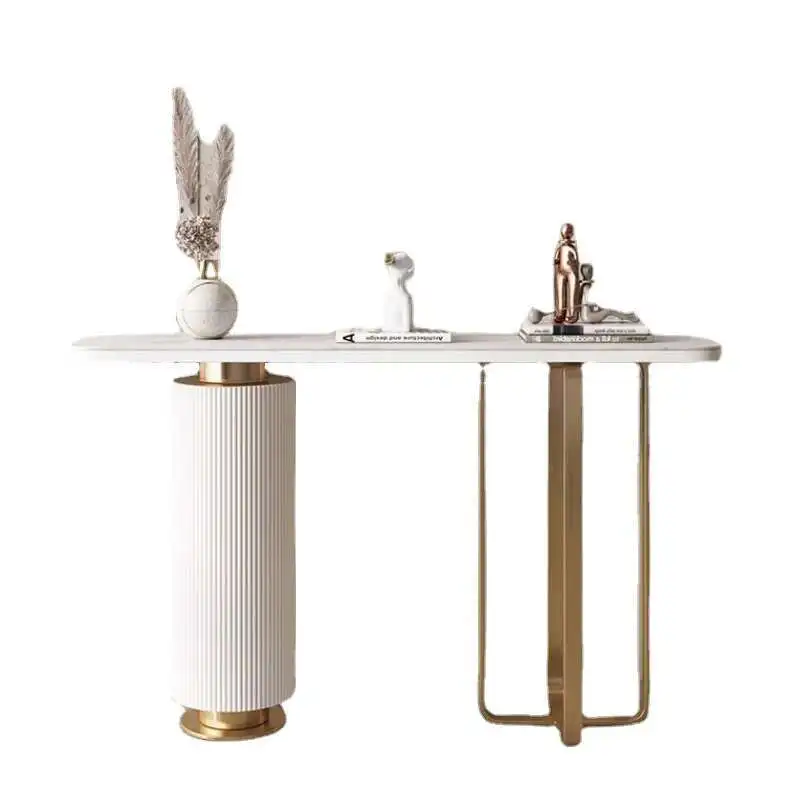 

French Corridor Entryway Table Luxury Entrance Slate Storage Console Table for Hallway Modern View Bar Living Room Tables
