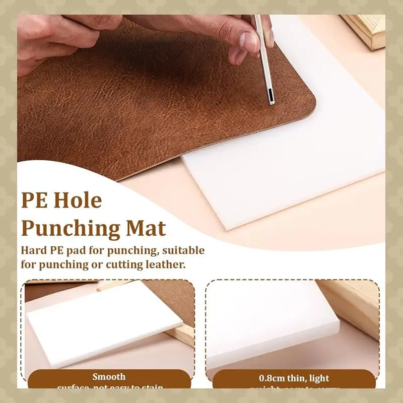 

AB45 4 шт. кожаный ремесленный перфоратор, коврик для дырокола, долото, коврик и звукопоглощающий коврик Anda4, самовосстанавливающийся коврик для резки для DIY