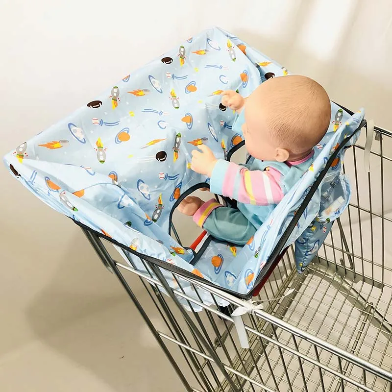 2in1 Trolley Cover/Highchair Cover for Baby Portable Kids Cushion Mat for Supermarket Shopping Cart/Grocery Cart Cover