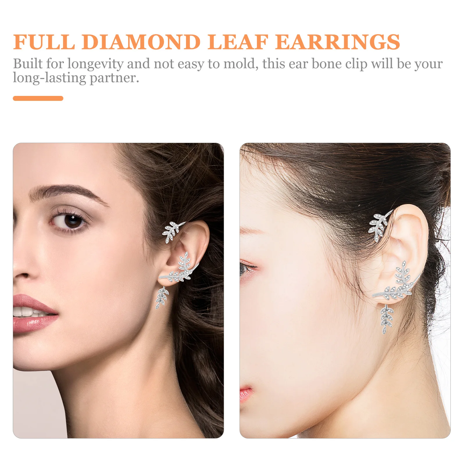 

Ear Bone Clip Earrings Cuffs for Women Non-piercing Jewelry Girl Silver Wrap