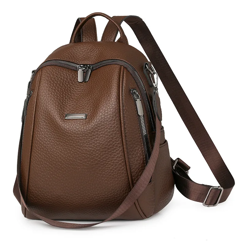 

Small Backpack School For Girls Women New PU Large Capacity Soft Leather Ladies Backpack Commuter Bag Sac Femme Mochila Mujer