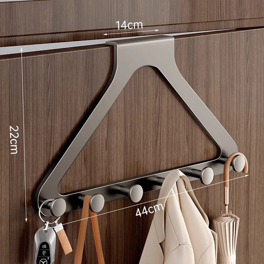 Triangular Door Hook Wall Mounted, PunchFree, Traceless Hanger for Coats, Hats, Bags, and More Organizer Clothes