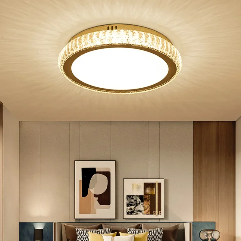 Nordic light luxury crystal ceiling lamp bedroom room lamp simple modern personality restaurant study