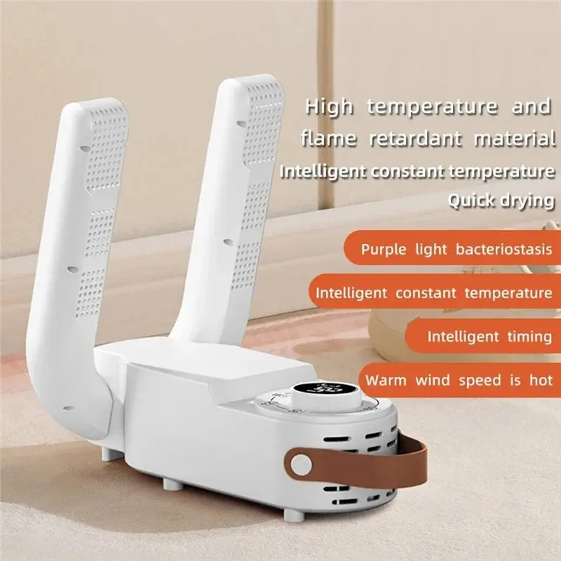 [B25B!】 Intelligent Timer Adjustable Shoe Dryer Quick Drying Shoe Heater Deodorizing Household Shoe Warmer Heater EU Plug