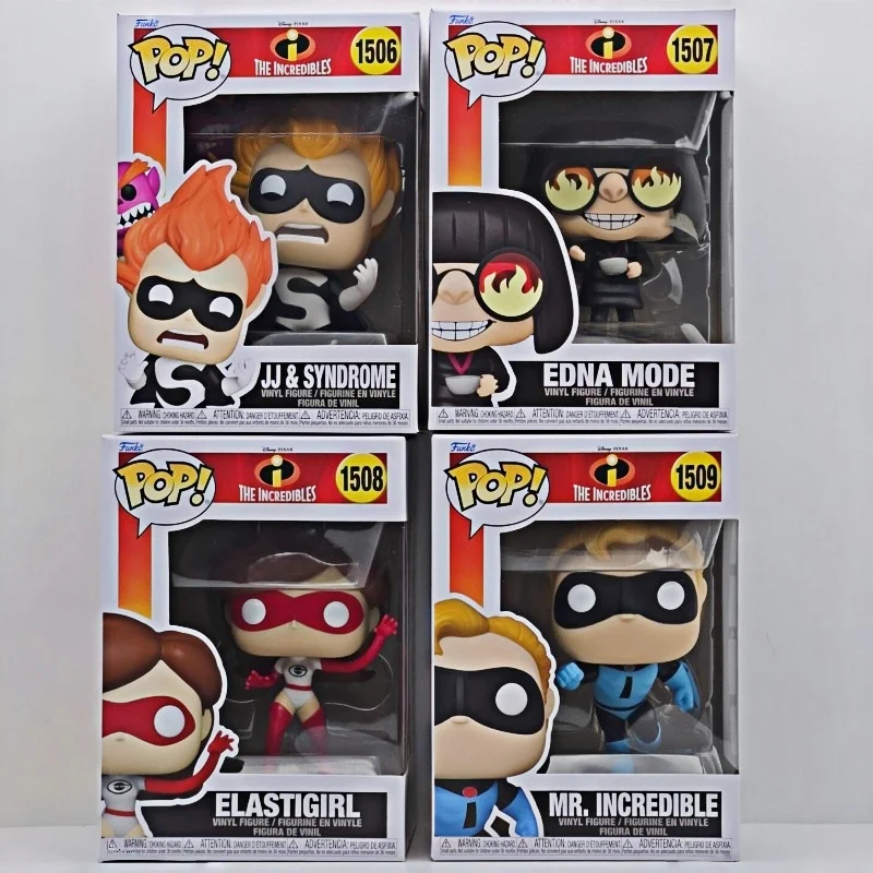 

Original Funko POP The Incredibles 20th Anniversary Mr. Incredible Elastigirl Edna Mode Vinyl Figure Collectible Toy Decor Gift