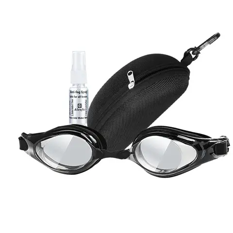 Prescription Anti-Fog Swimming Goggles for Adults】Racing-Style Waterproof Myopia Goggles | 3PCS Replaceable Nose Bridges