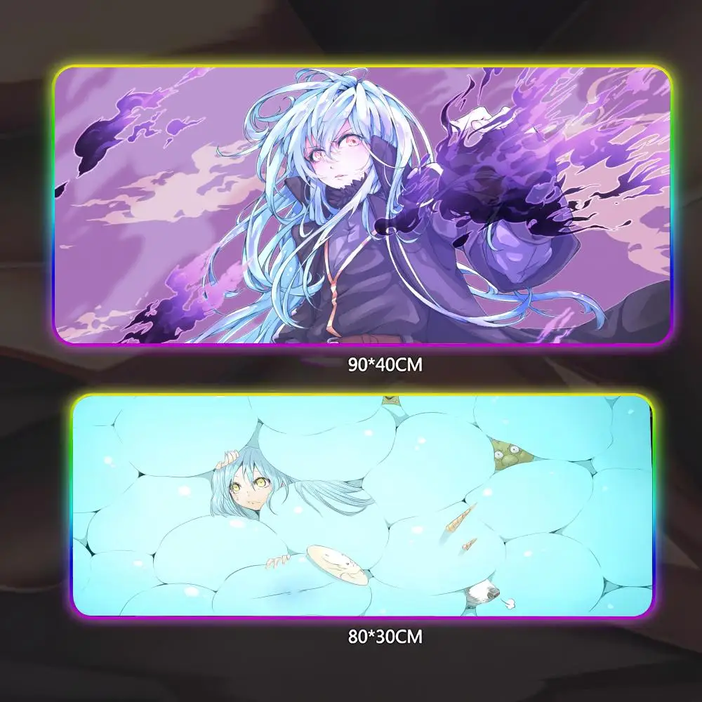 

That Time I Got Reincarnated As A Slime Anime Mouse Pad Gamer Luminescence Led Mouse Pad Gaming Table Rgb Deskmat Keyboard Pc Mo