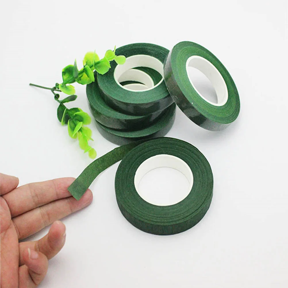 Wide Dark Green Floral Tapes Adhesive Packing Tape for Bouquet Stem Wrap Florist Tape Floral Tape Green