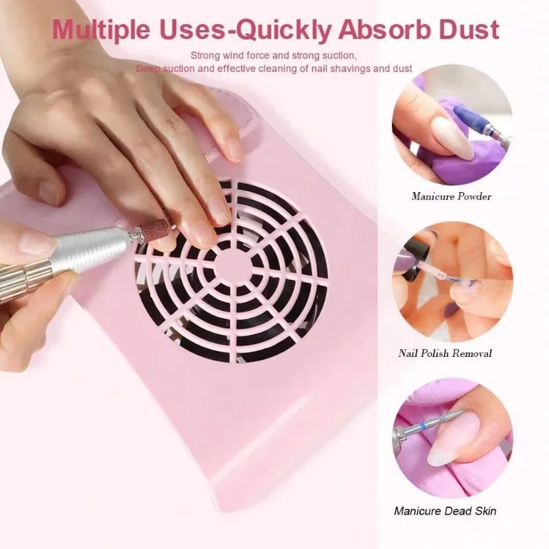 Professional vacuum nail art tool 40w powerful suction electric  dust collector