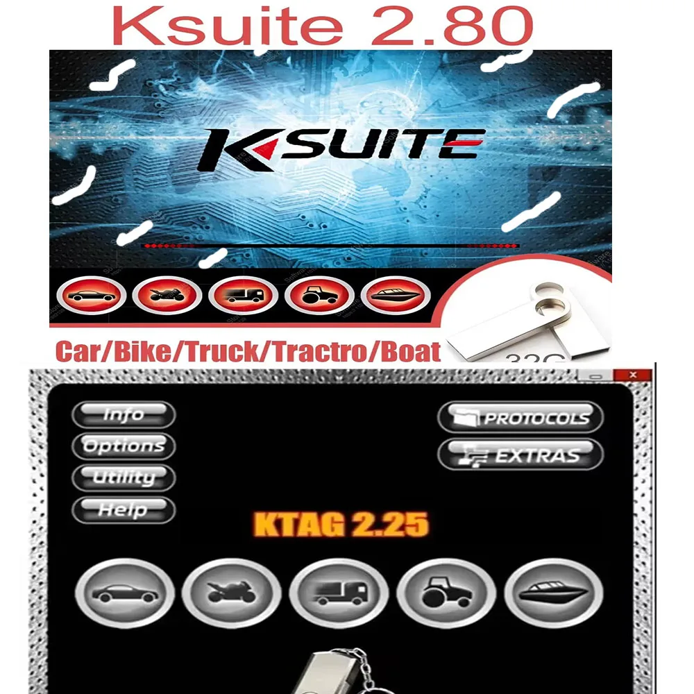 Software Ksuite 2,80 para Kess V5.017 ECU Master Ktag 2,25, herramienta en línea Ksuite SW 2,80