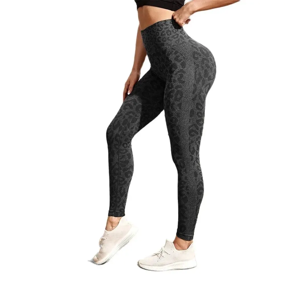 Bezszwowe legginsy damskie spodnie do jogi scrunch tyłek z wysoką talią Fitness damskie pantalony sportowe Tights81