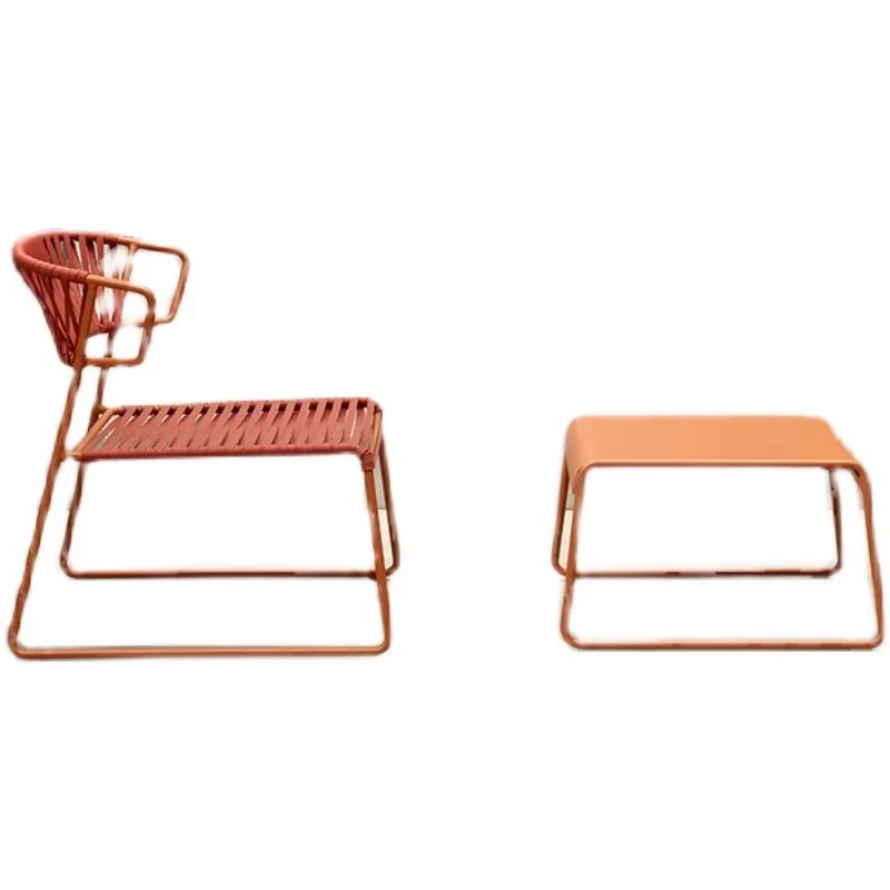 

Nordic outdoor balcony sofa chair, villa lazy chair coffee table combination three-piece set